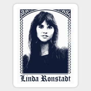 Linda Ronstadt / Faded Retro 1970s Style Fan Design Magnet